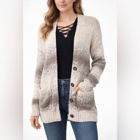 Abercrombie & Fitch Sweaters - ❤️HOST PICK❤️Abercrombie & Fitch Cream and Brown Cardigan Sweater